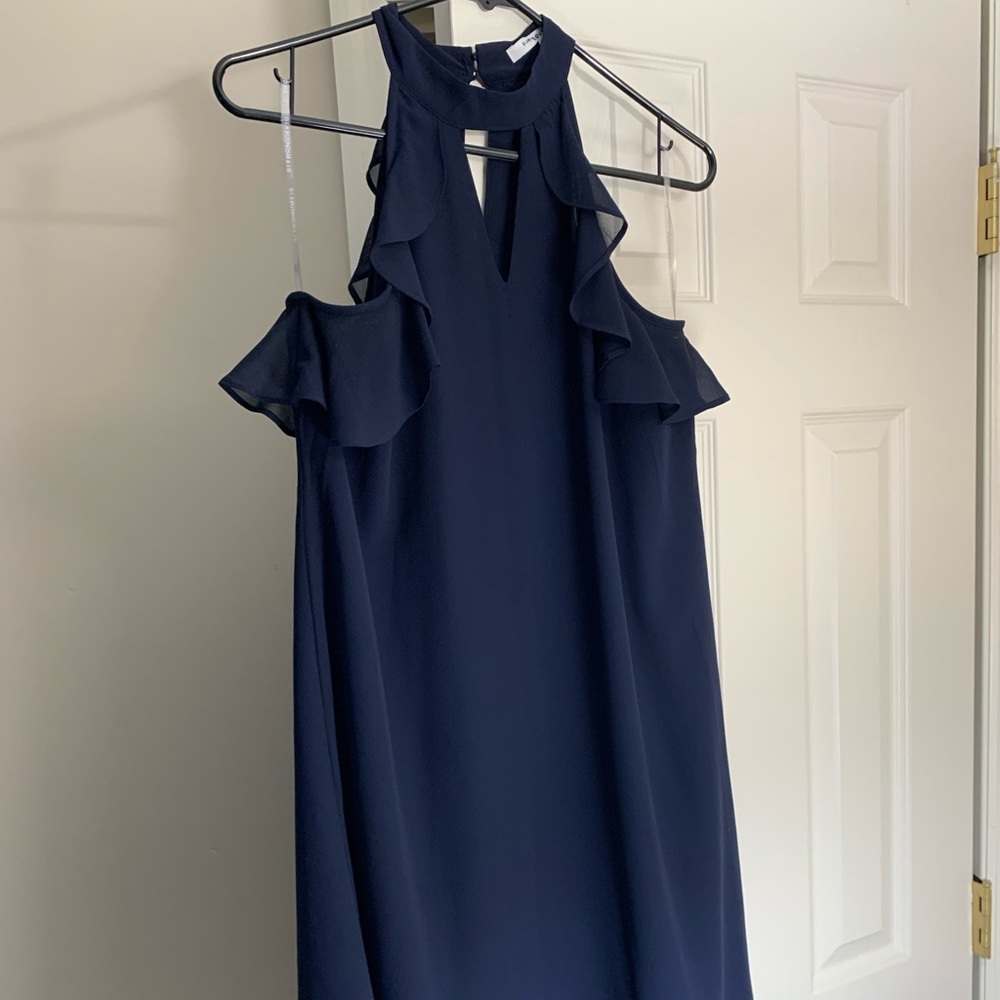 navy blue dress.